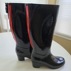 Kate Spade rubber rain boots with zipper
